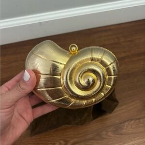 Gold Shell Clutch